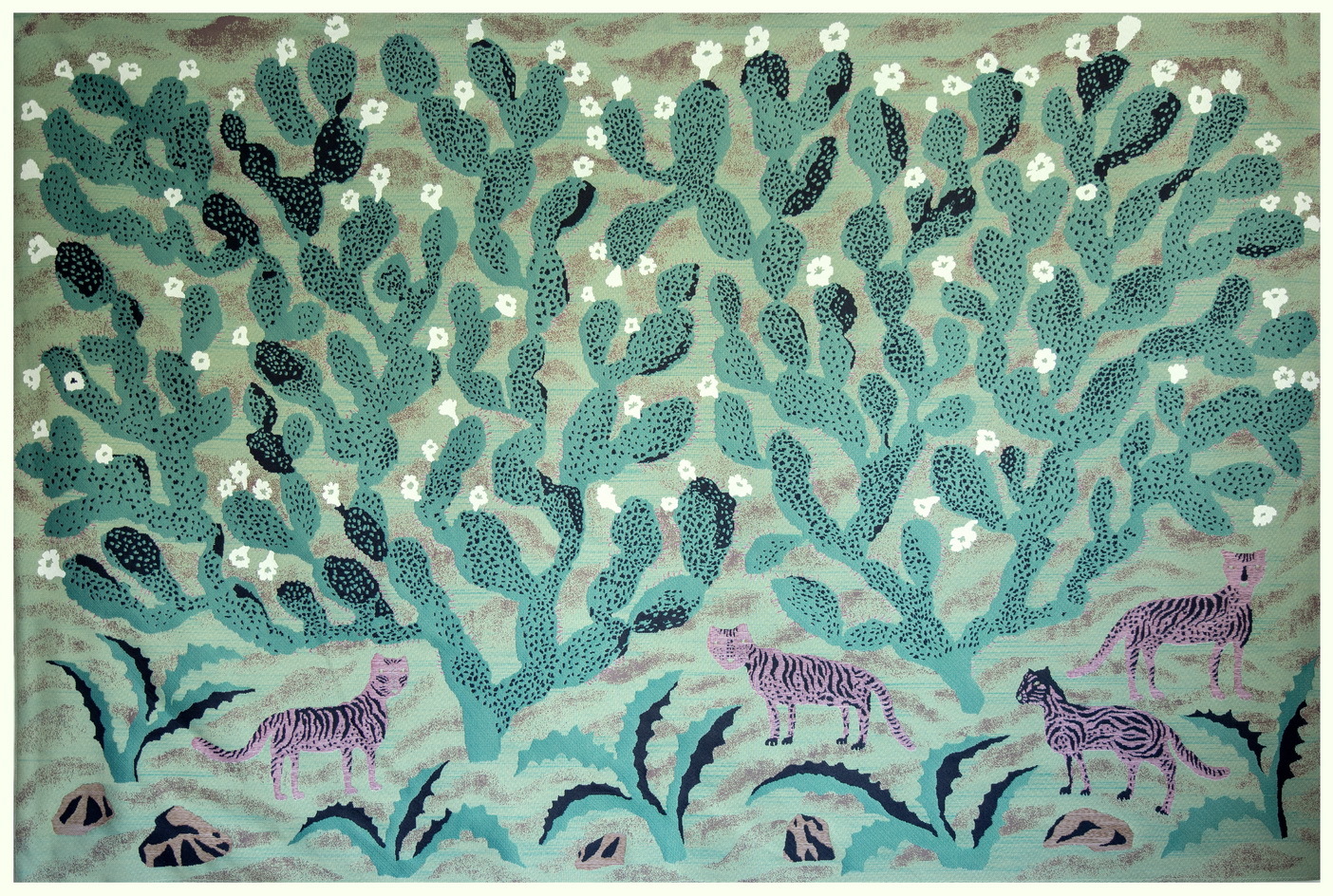 Коты и опунция (135х204см)&nbsp;