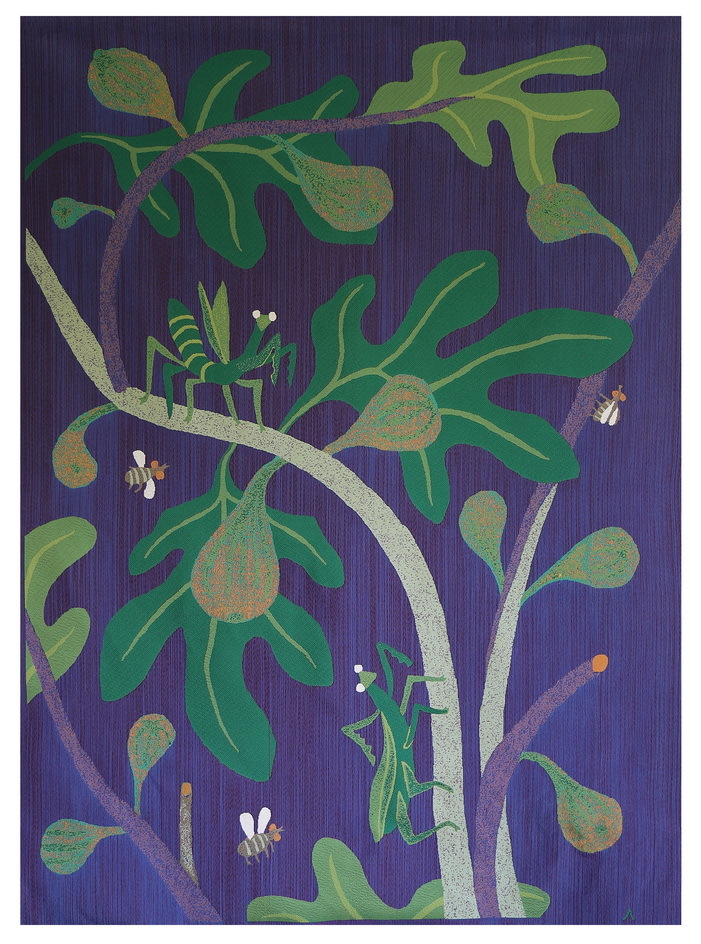 Богомол (фиолетовое небо) (160х121см)