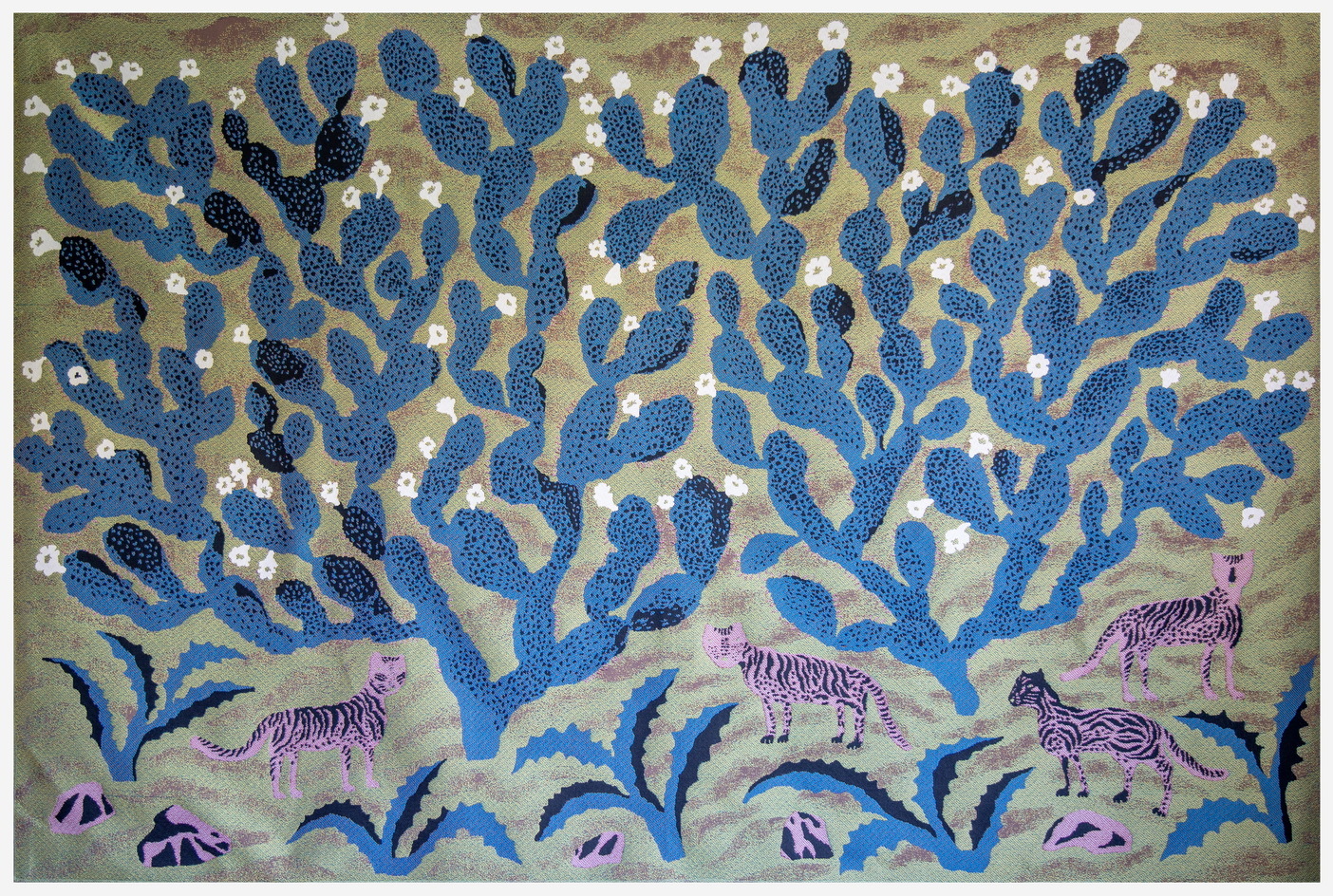 Коты и опунция 1 (135х204см) 