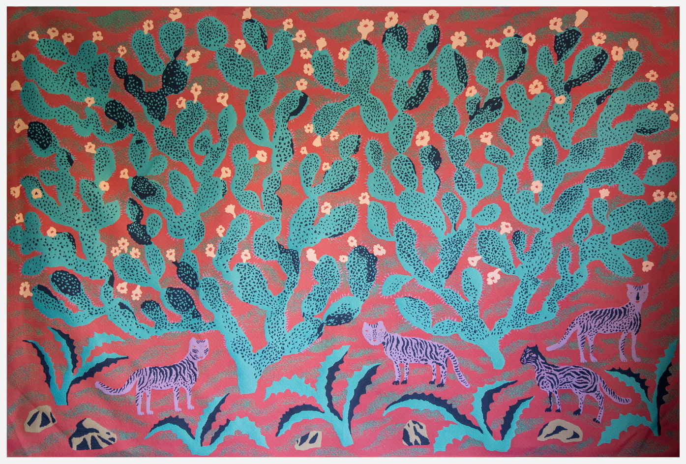 Коты и опунция 4 (135х204см) 