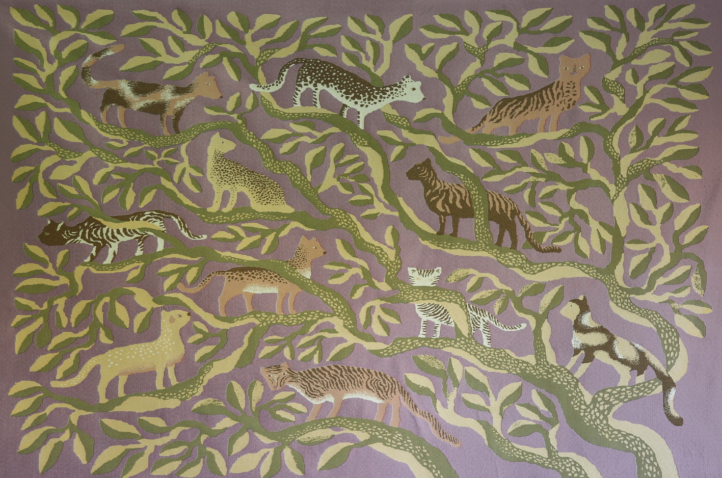 Коты на ветках (105х150см)&nbsp;